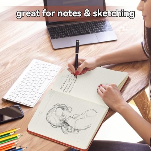 LBWCER Music is What Feelings Sound Like Leather Journal Notebook