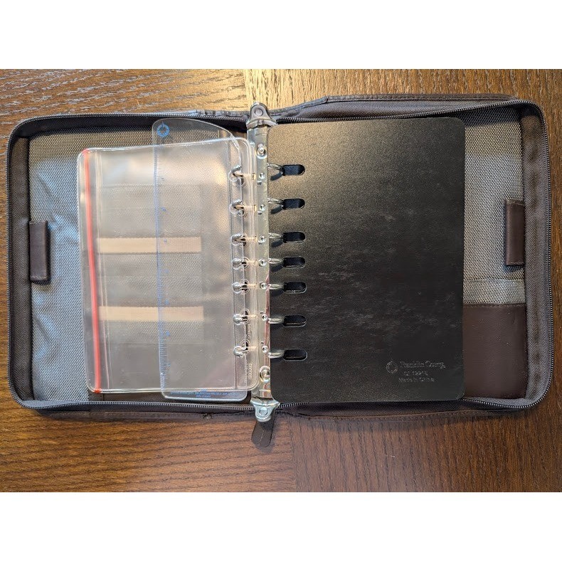 Franklin Covey Zip Planner 7 Ring – Full Grain Leather Dark Brown 8×10 Binder