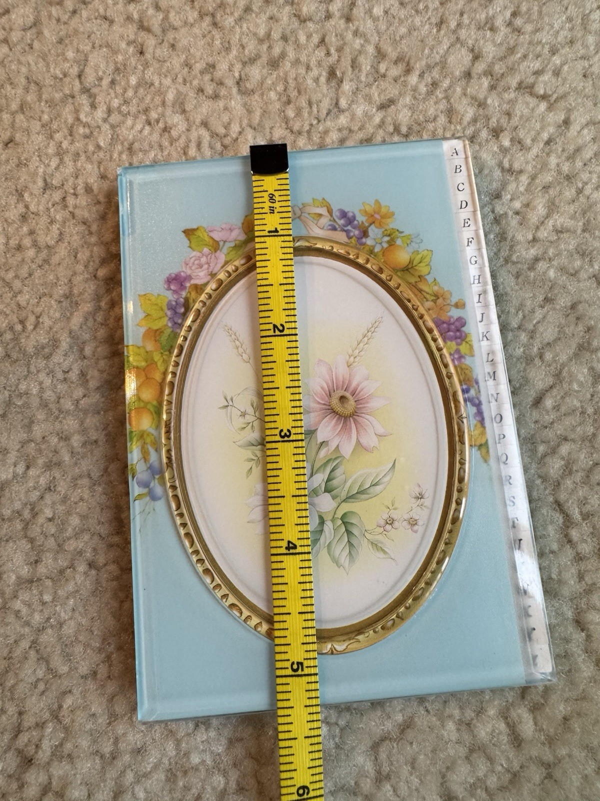 Floral Address Books Hardcover Laquer 3.5×5″ Wildflowers Blue Pink Lavender Gift
