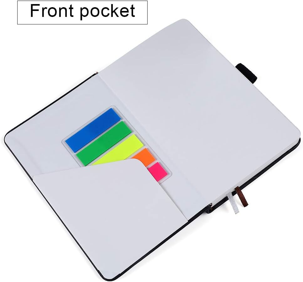 Black Hardcover Mini Notebook Two Pack 3X5.5 Pocket Journal With 144 Pages