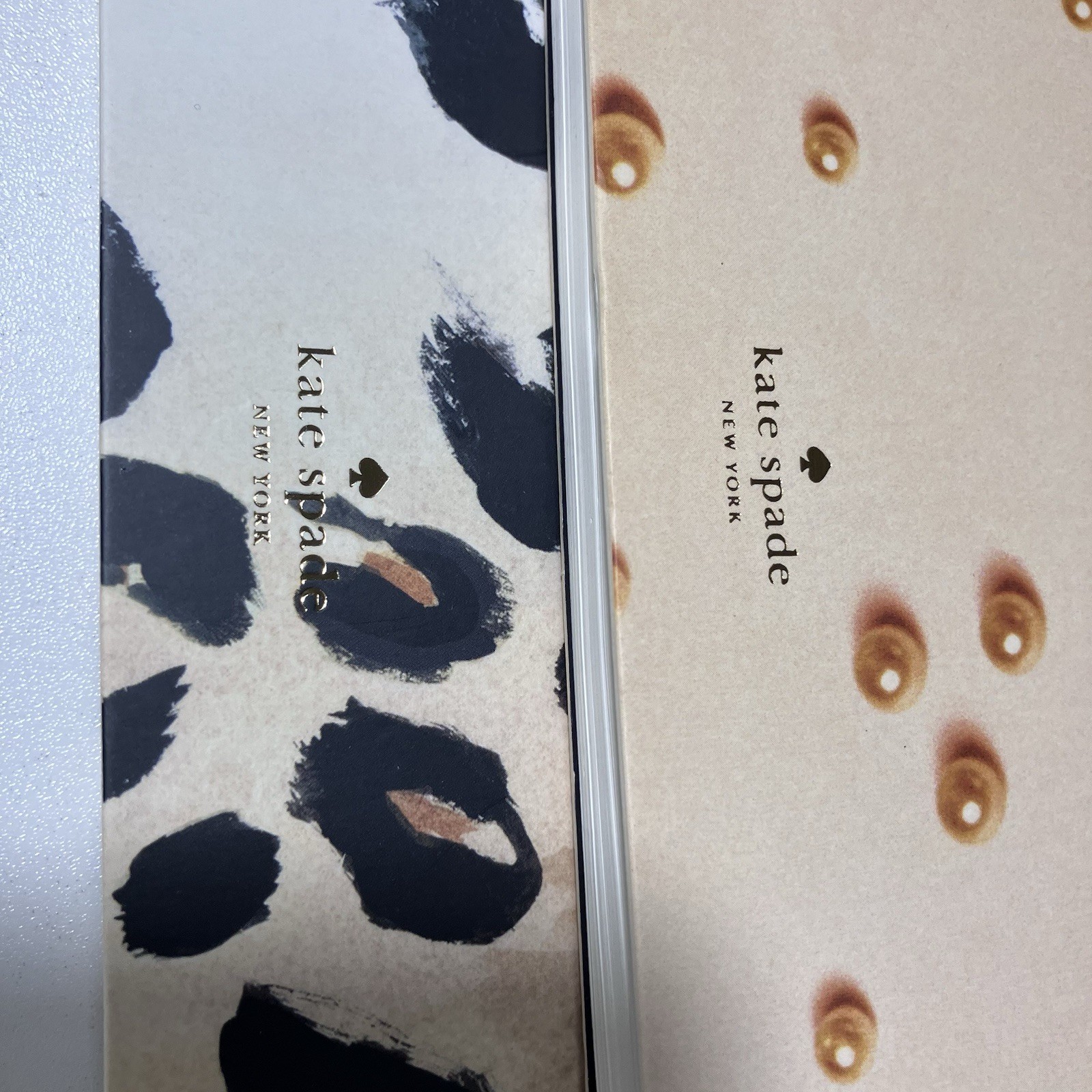 Kate Spade New York Notebook Set Leopard Print Pearl Design New Lot of 2