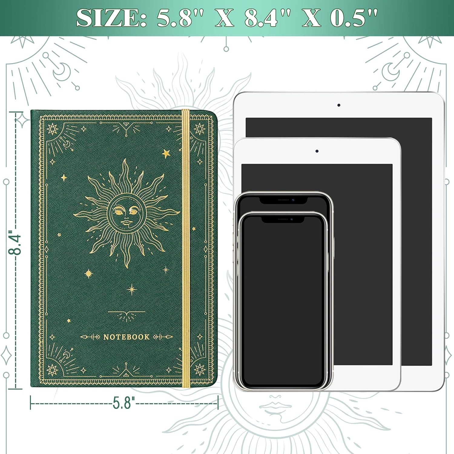 Artfan Ruled Notebook/Journal – Premium Thick Paper Faux Leather Dark Green