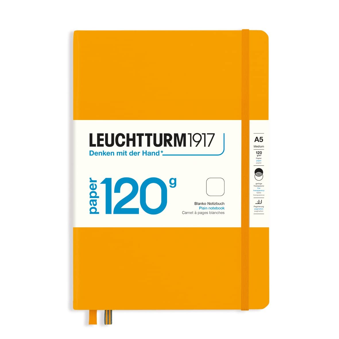 120G Special Edition – Medium A5 Plain Hardcover Notebook (Rising Sun) – 203 Num