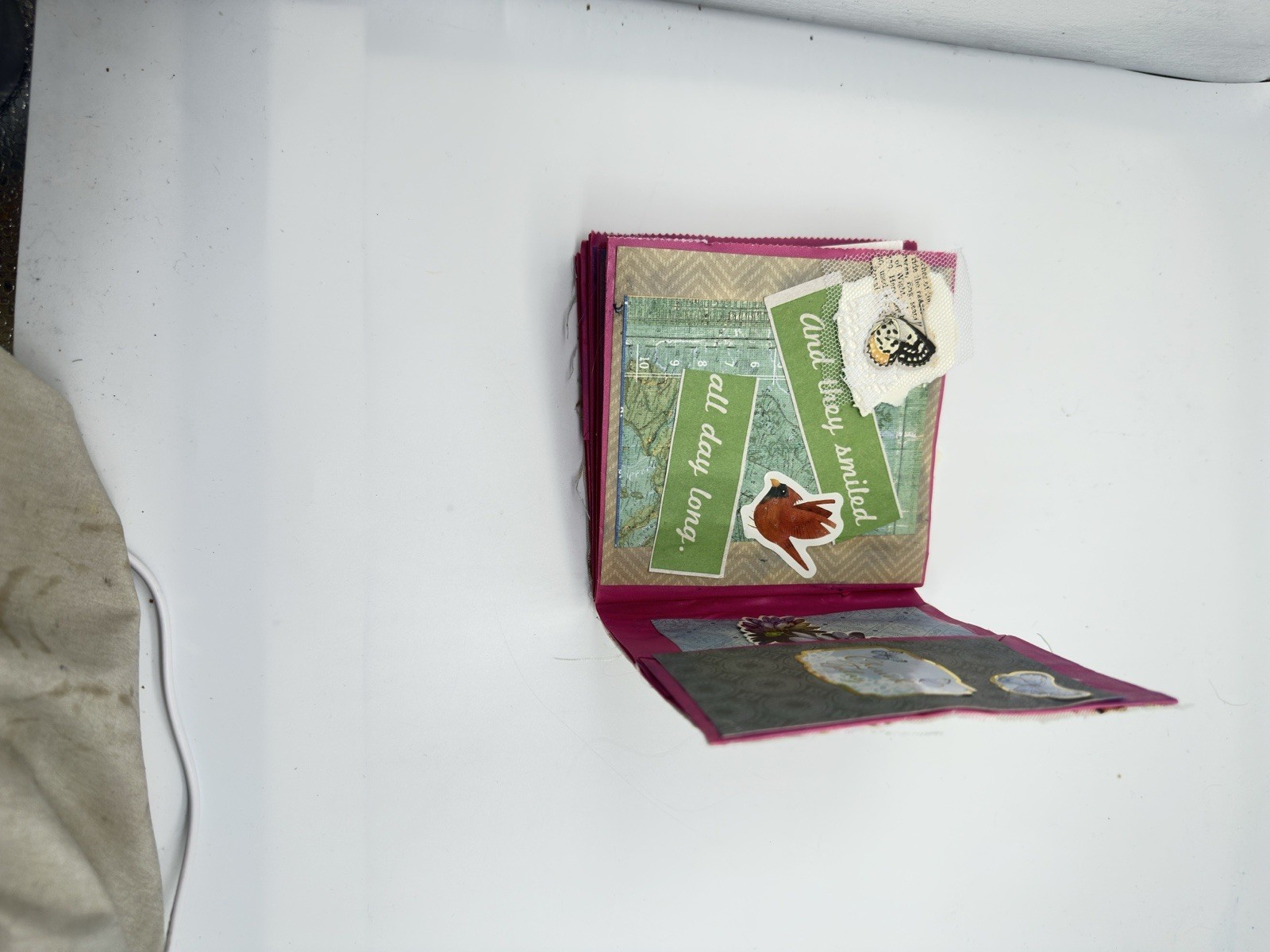 Junk Journal Celebrate Themed Medium Is PurplePaper Bags And Coffee Dyed Paper