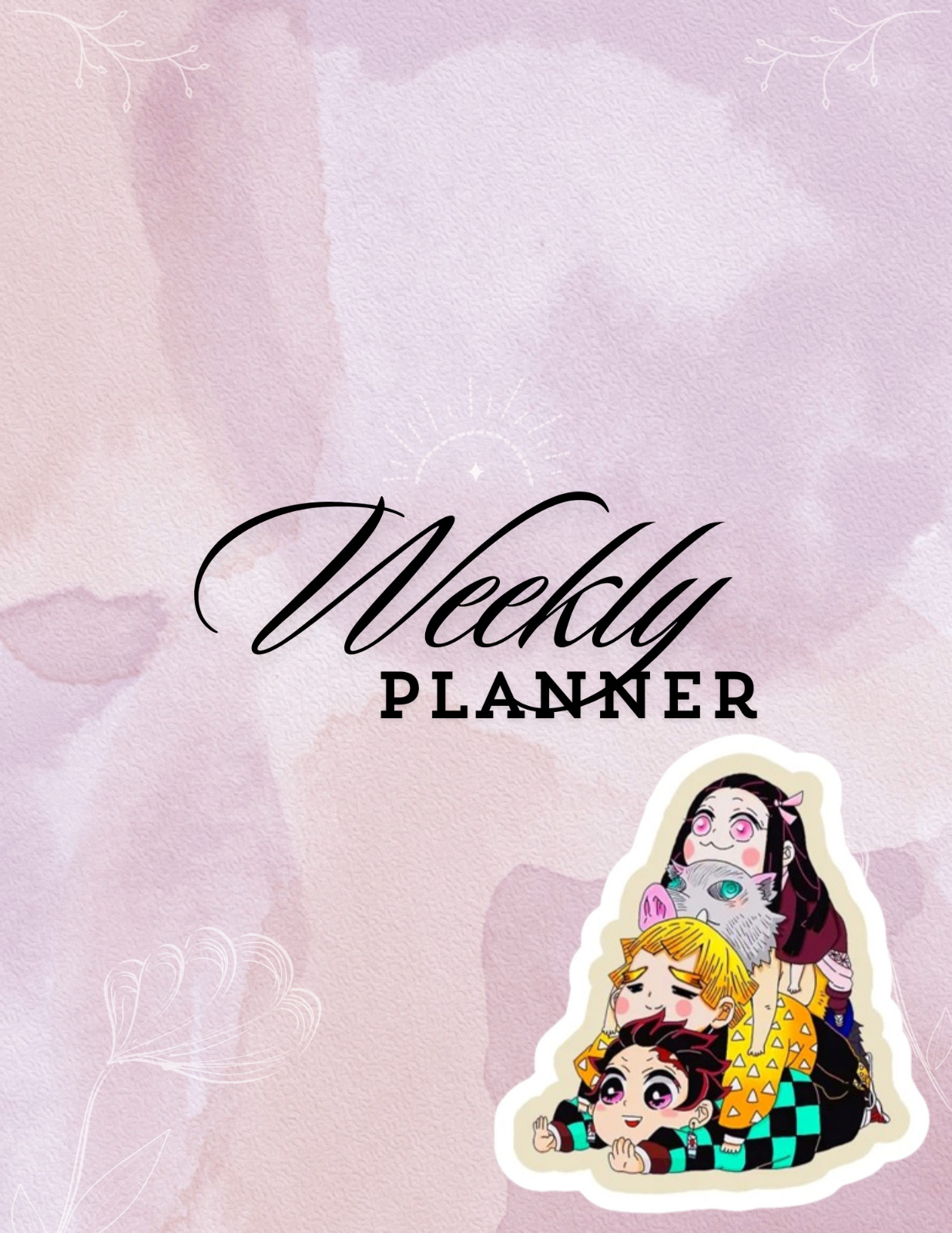 Demon Slayer Printable Digital Planner/Anime Printable Digital Planner