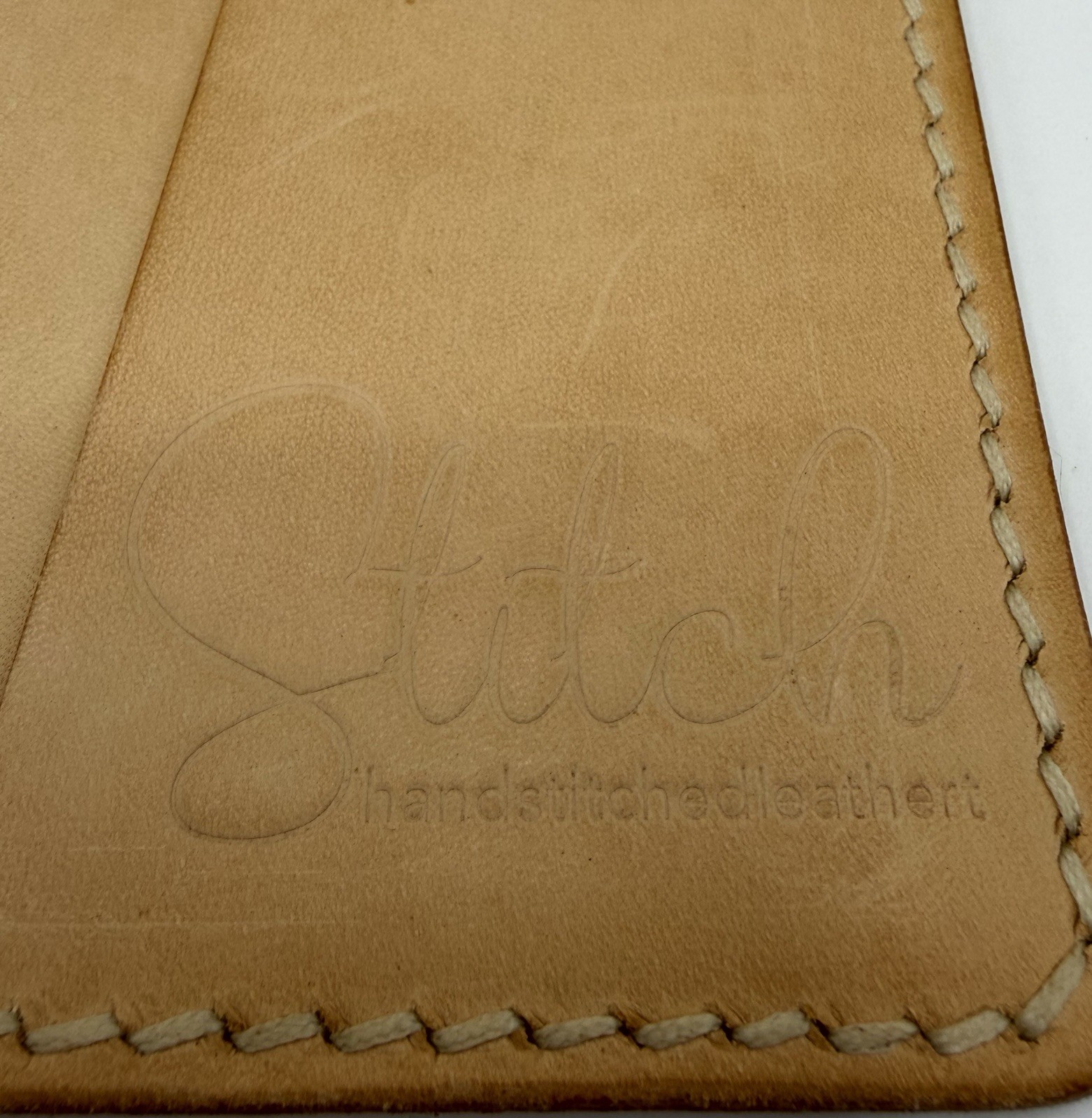 HandStitchedLeatherT B6 Slim Traveler’s Notebook Cover Natural Veg Tan Leather