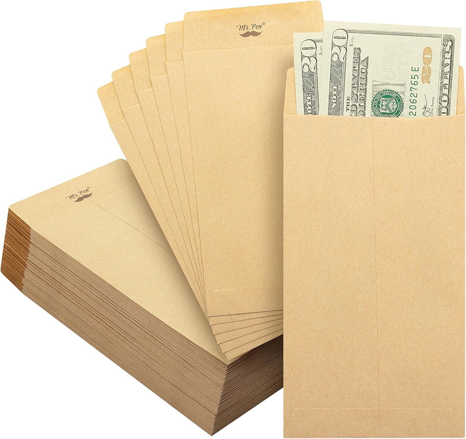Money Envelopes, 100 Pack, 6.5″ x 3.5″, Cash Saving Challenge, Small Envelope…
