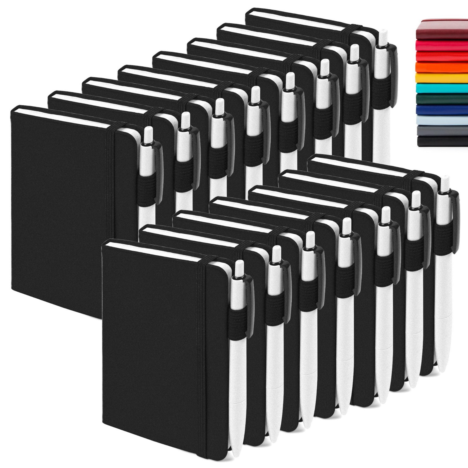 15 Pack Mini Notebooks with Pens – Cute Hardcover Lined Journals for School & Bu