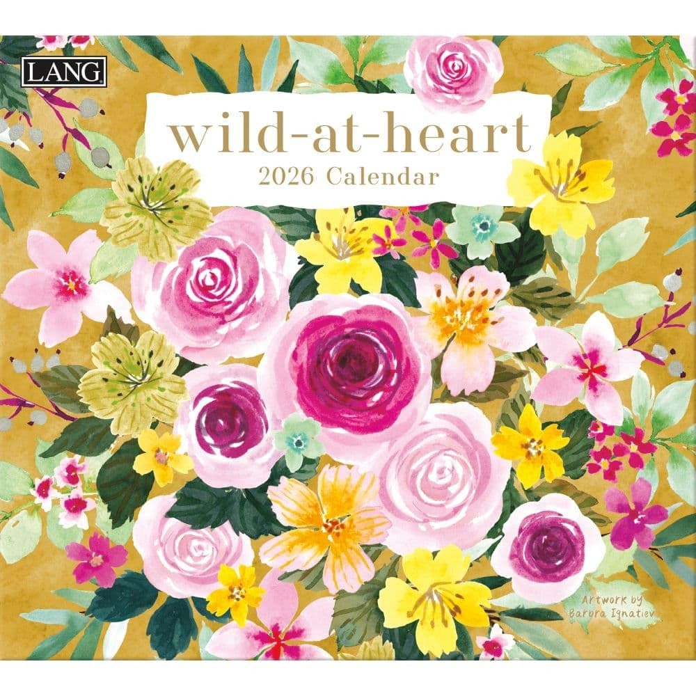 Lang, Wild at Heart 2026 Wall Calendar by Barbra 12.5″W x 0.2″H, 2026