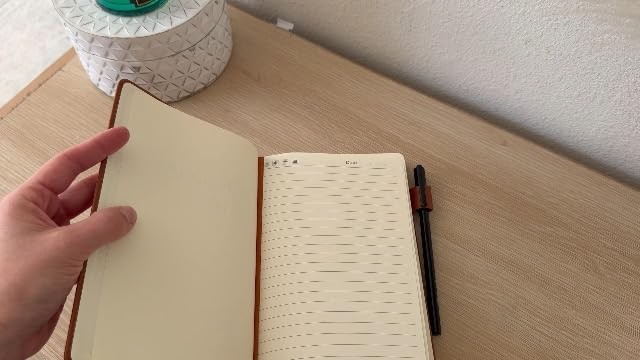 Lined Journal Notebook for Women & Men, 256 Pages A5 Hardcover Leather Journal,