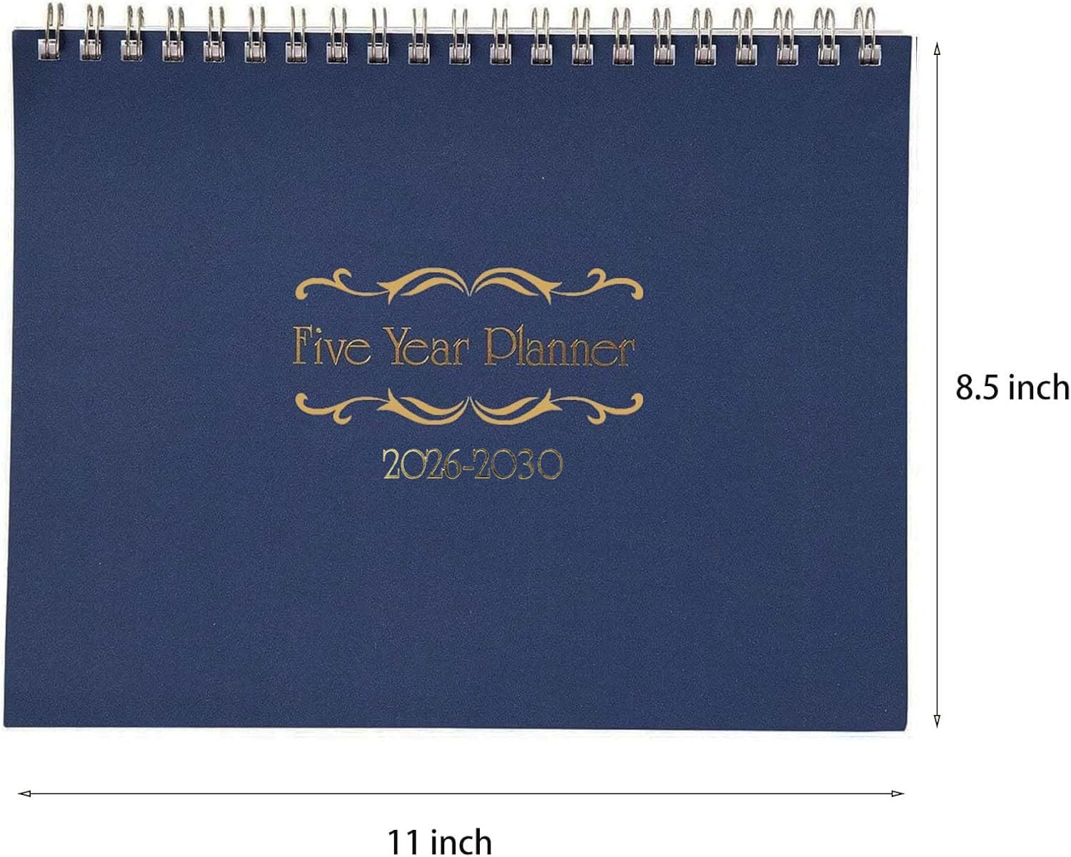 Ritadeshop 5 Year Calendar Planner Blue 11″ x 8.5″ Begin On Jan,