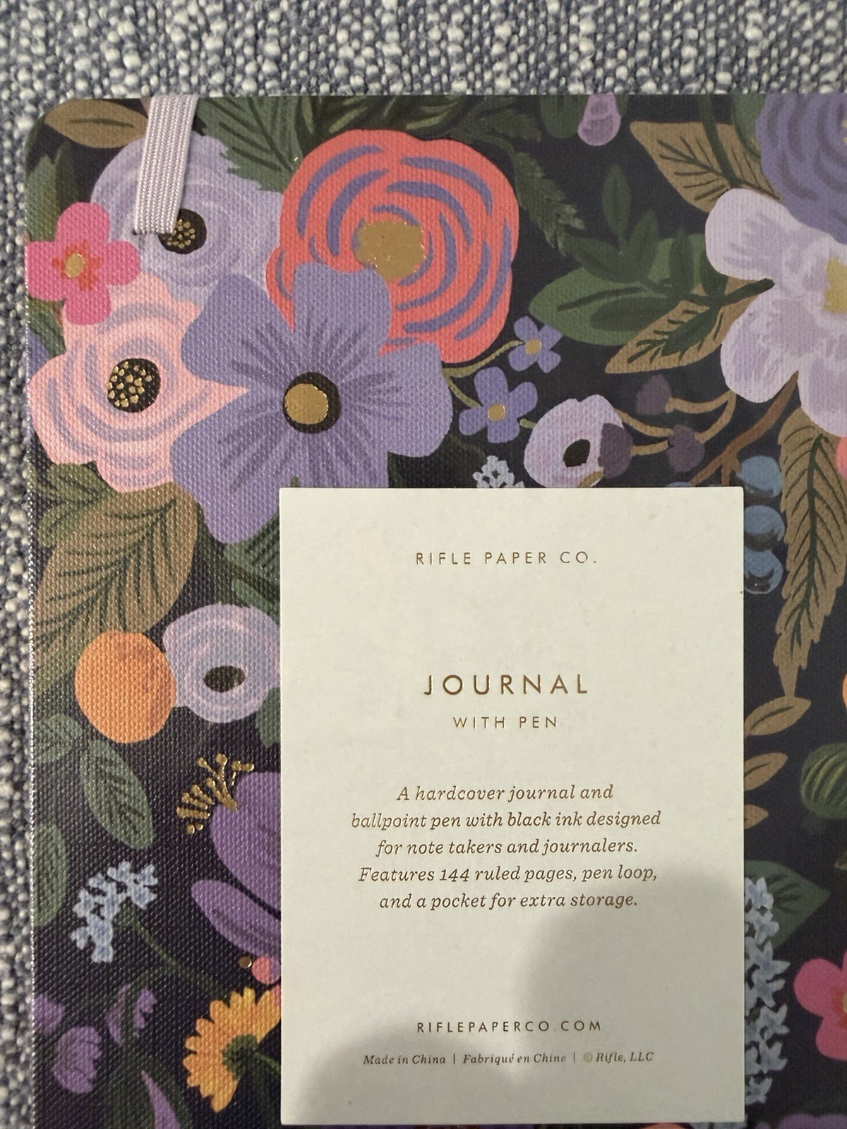Rifle Paper Co Journal with Pen Garden Party Violet 144 Pages Brand New