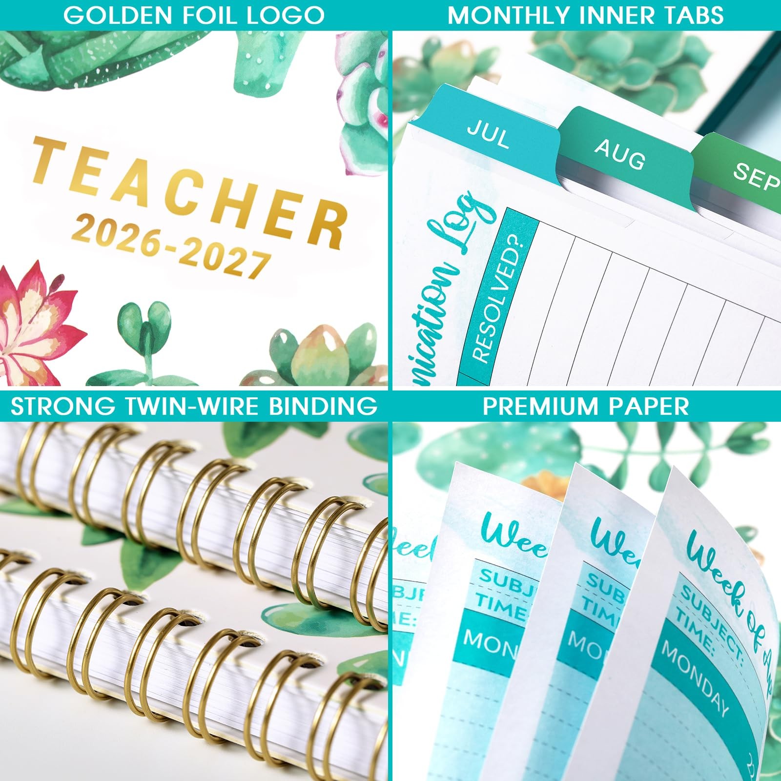 Teacher Planner 2025-2026 Lesson Planner Jul. 2025 – Jun. 2026, 8.5” x 11”
