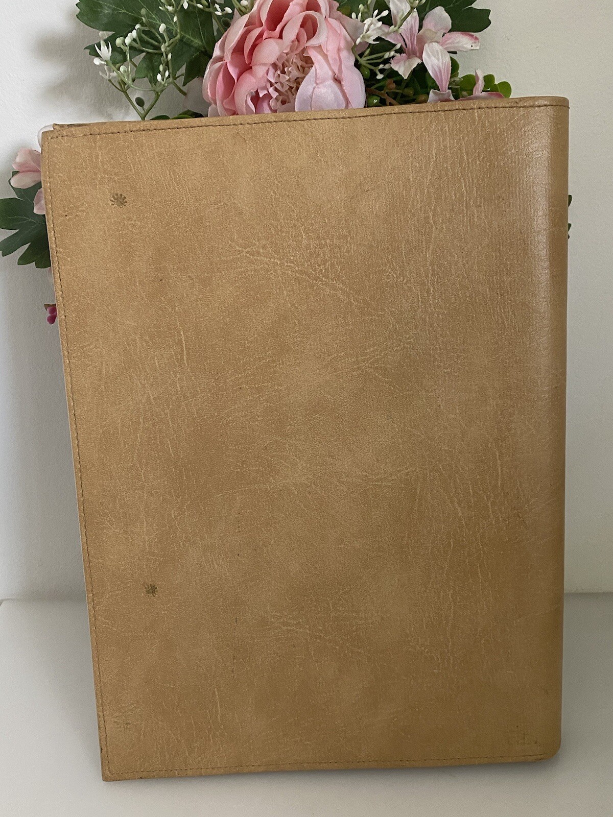 Vintage Business Leather Art Folio Padfolio Cover Embossed Tooled Deer Handmade