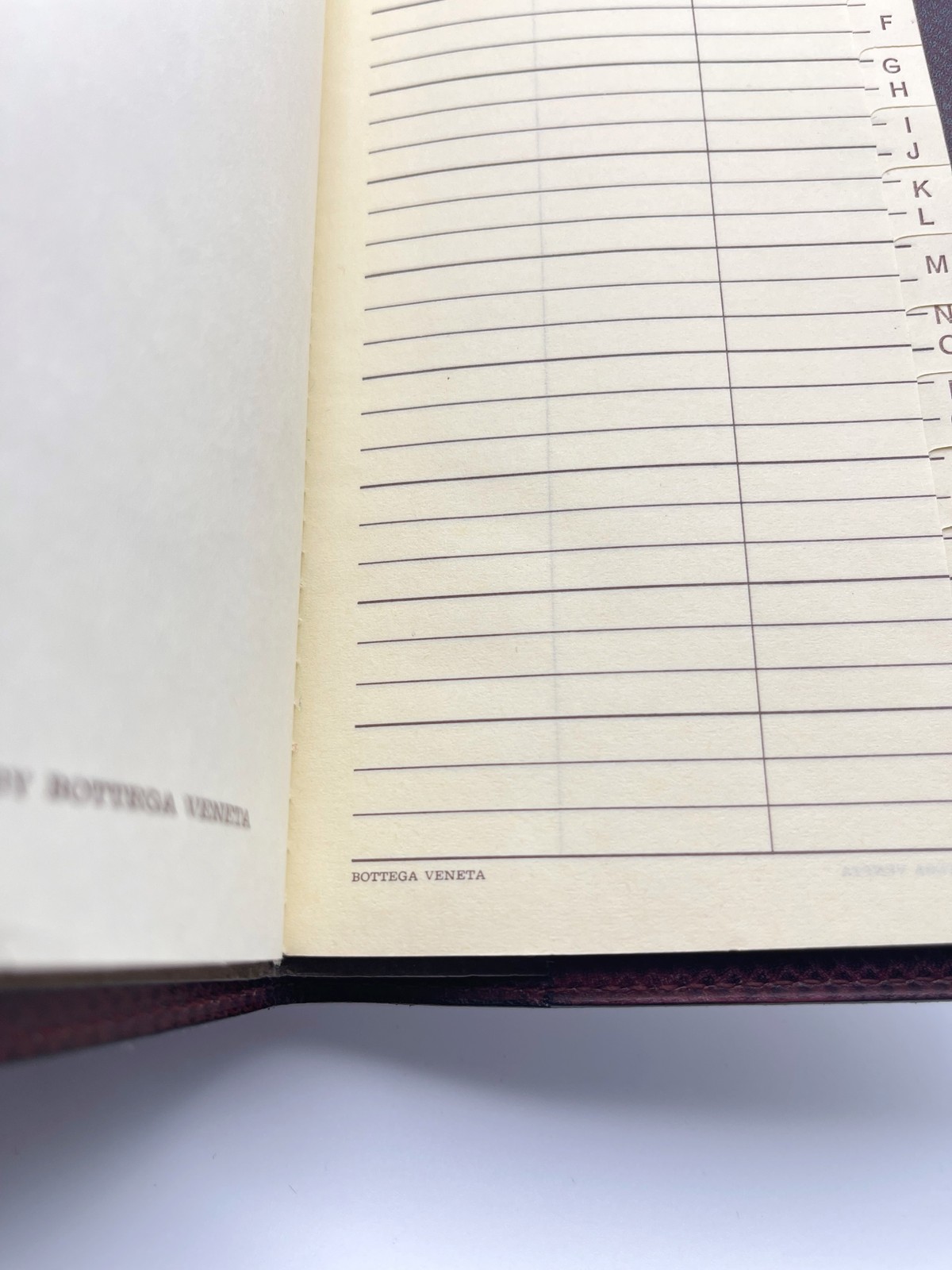 Vintage Bottega Veneta Leather Address Book Made in Italy Organizer Burgundy Red
