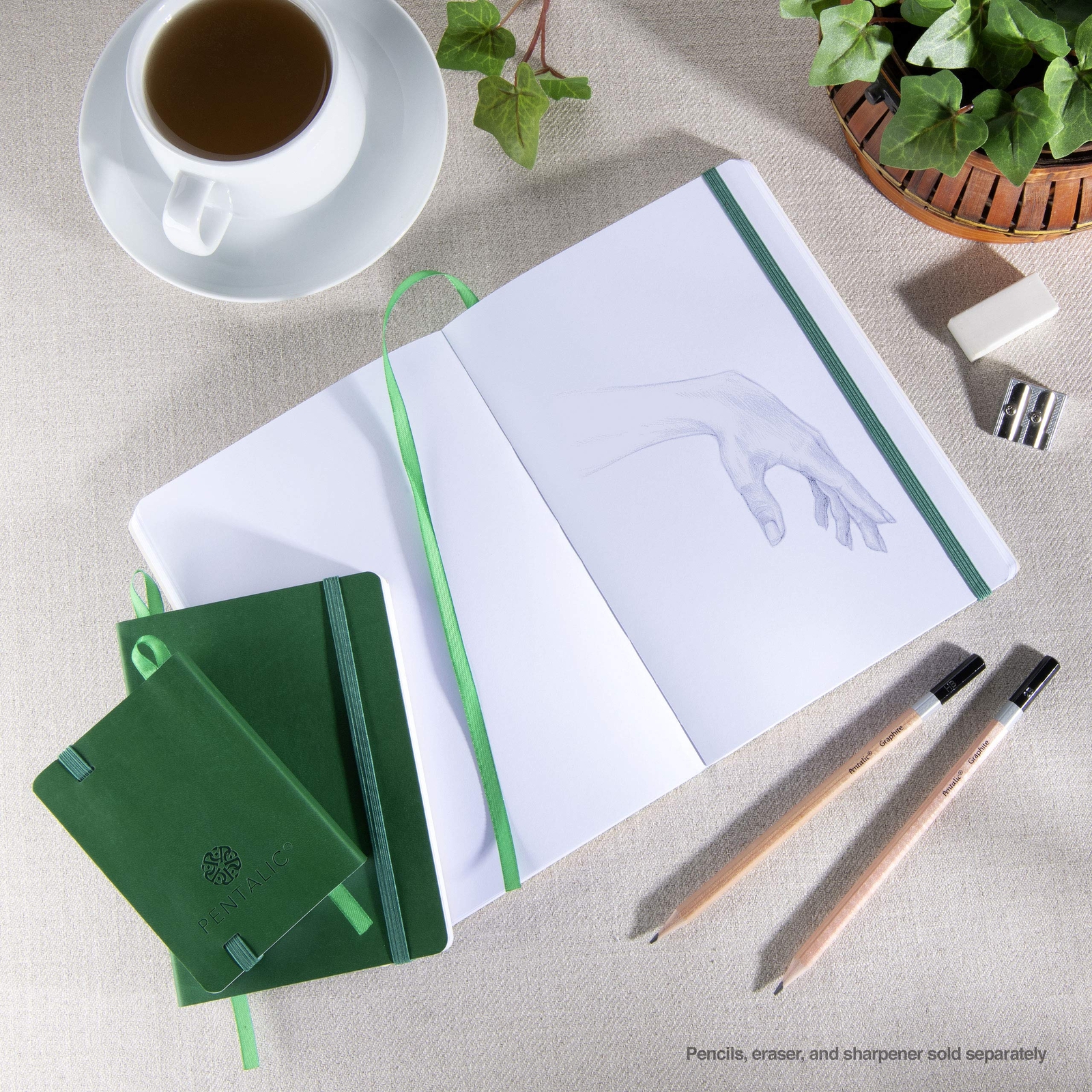 4″ x 6″ Pocket Sketchbook Traveler Journal 160 Pages Green