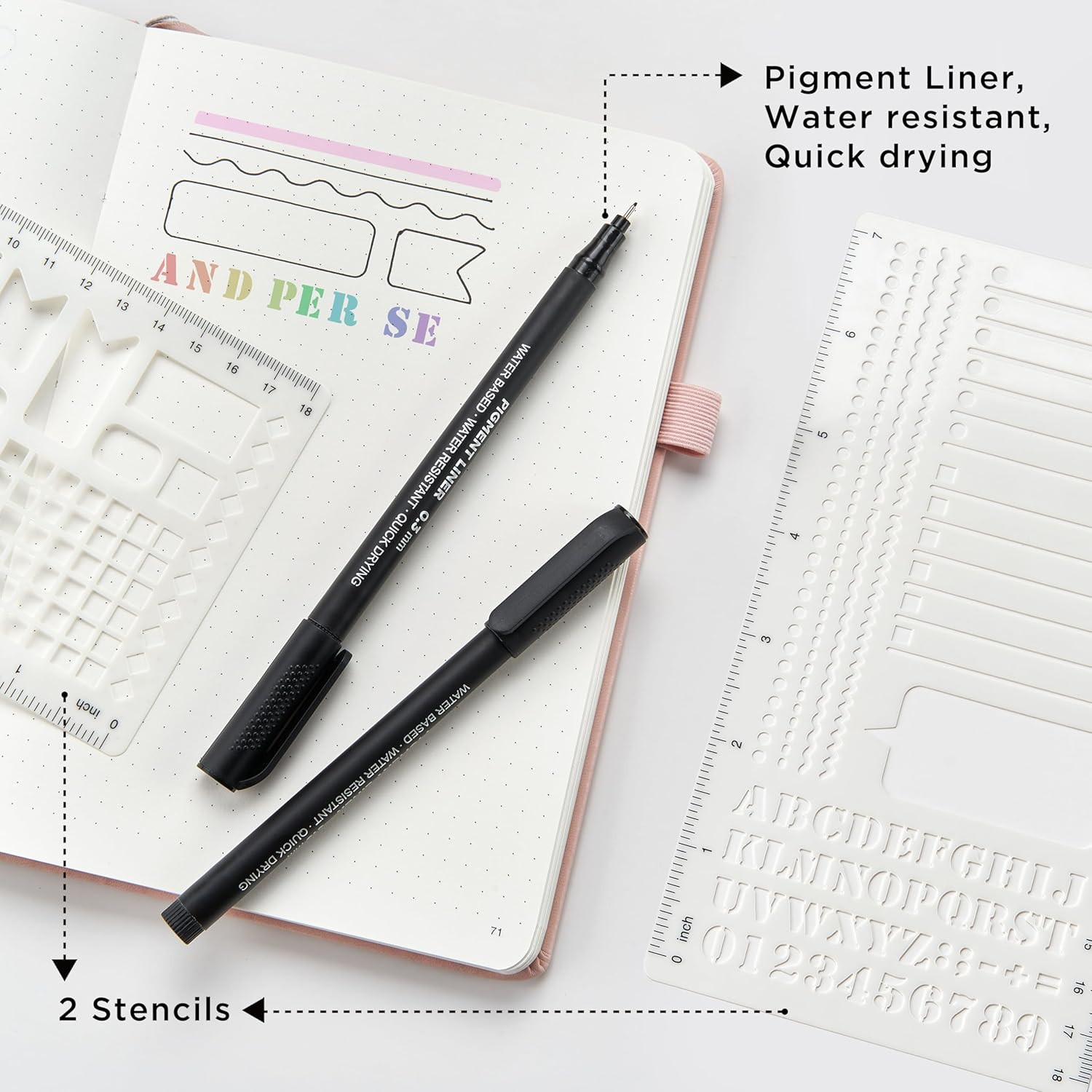 Bullet Dotted Journal Notebook, A5 Leather Hardcover, 176 Numbered Pages 100GSM