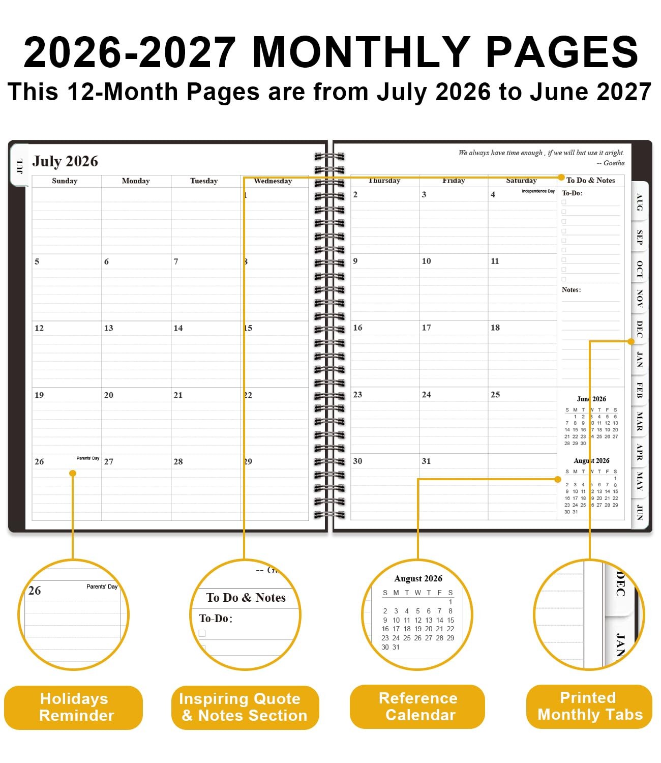 Planner 2025-2026 Weekly and Monthly Planning Book for Student Teacher Supplies