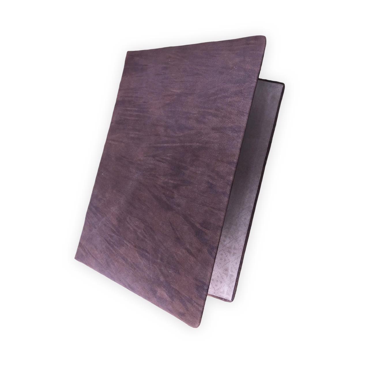 Brown natural leather folder for documents, document organizer, business case