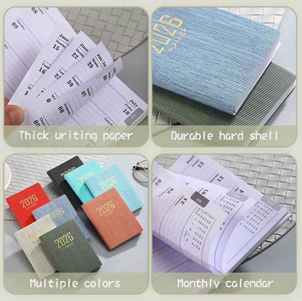 A7 Specification 2026 Planner Book Mini Portable Pocket Daily Pocket Notebook US