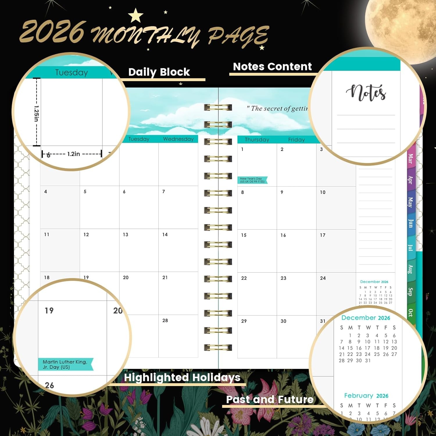 2026 Planner – 2026 Planner Weekly and Monthly from January – December 2026, Cal
