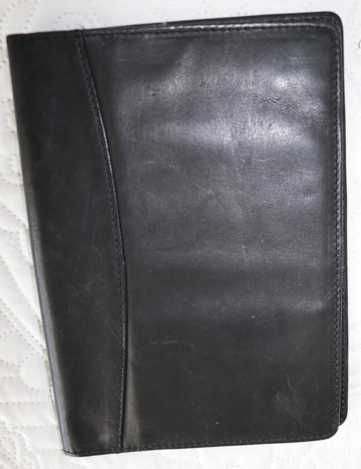 Samsonite Full Grain Leather Portfolio Black Organizer ~8×6”