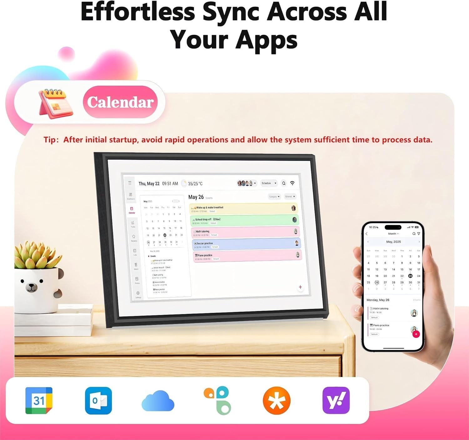 10.1″ , Smart Touchscreen Interactive Display, Electronic Organizer for Month…