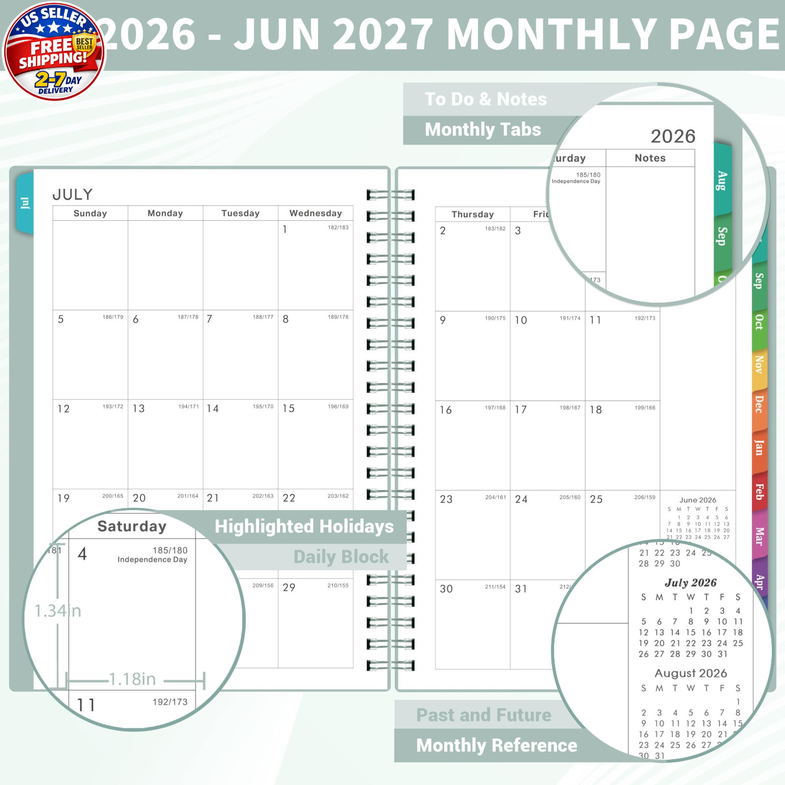 Planner 2026-2027 – 2026-2027 Planner Weekly and Monthly from Jul. 2026 – Jun…