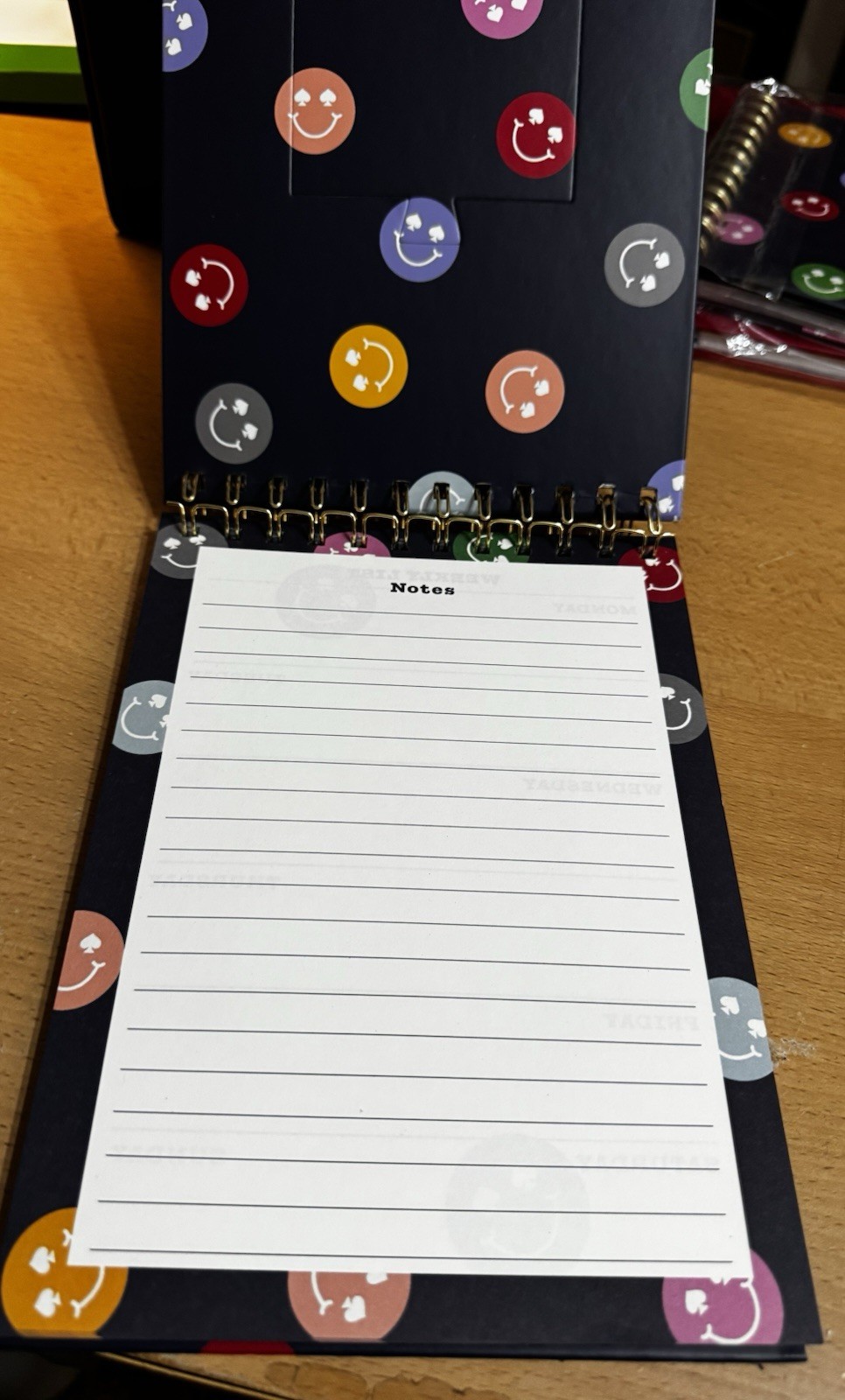 Kate Spade Smiley Face Weekly Planner, New