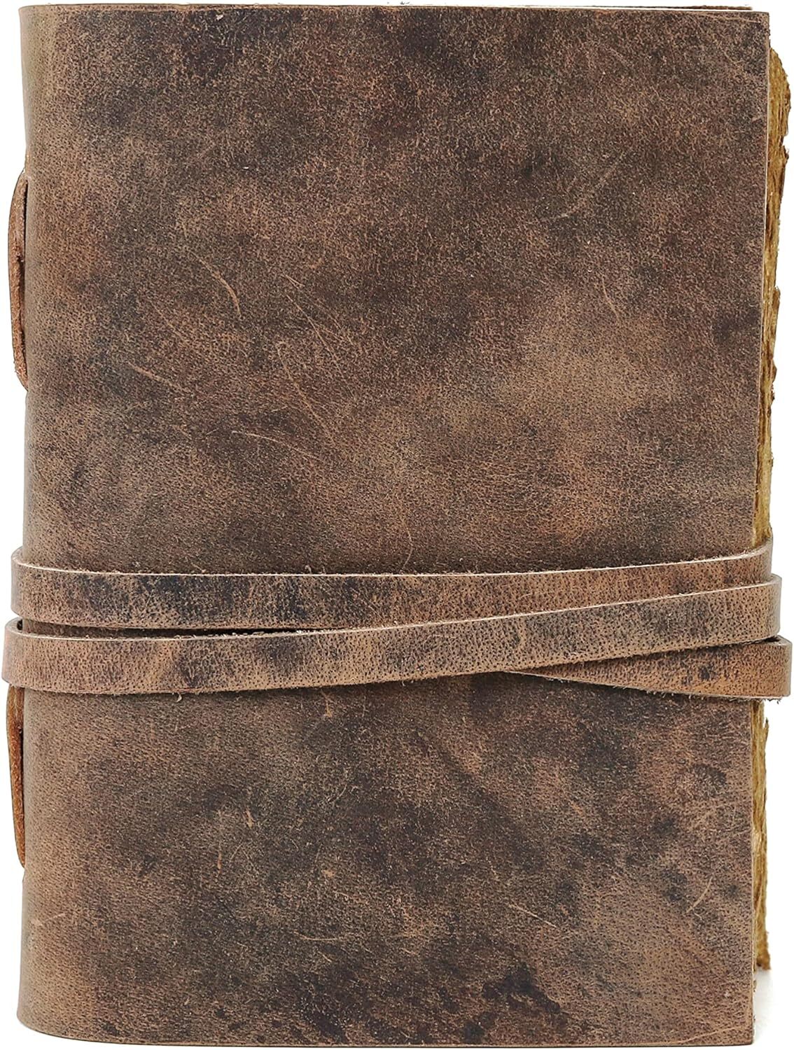 CLA Journal, Vintage Leather Journal, Handmade Deckle Edge Paper Journal, Leathe