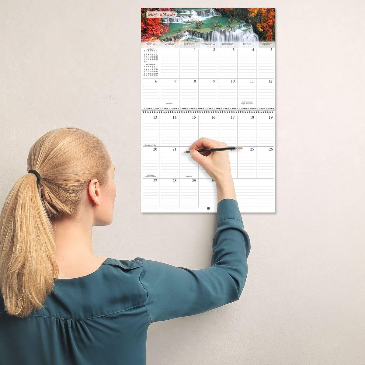 2026 Seasons Big Grid Wall Calendar, 12-Inch x 9-Inch Size 2026