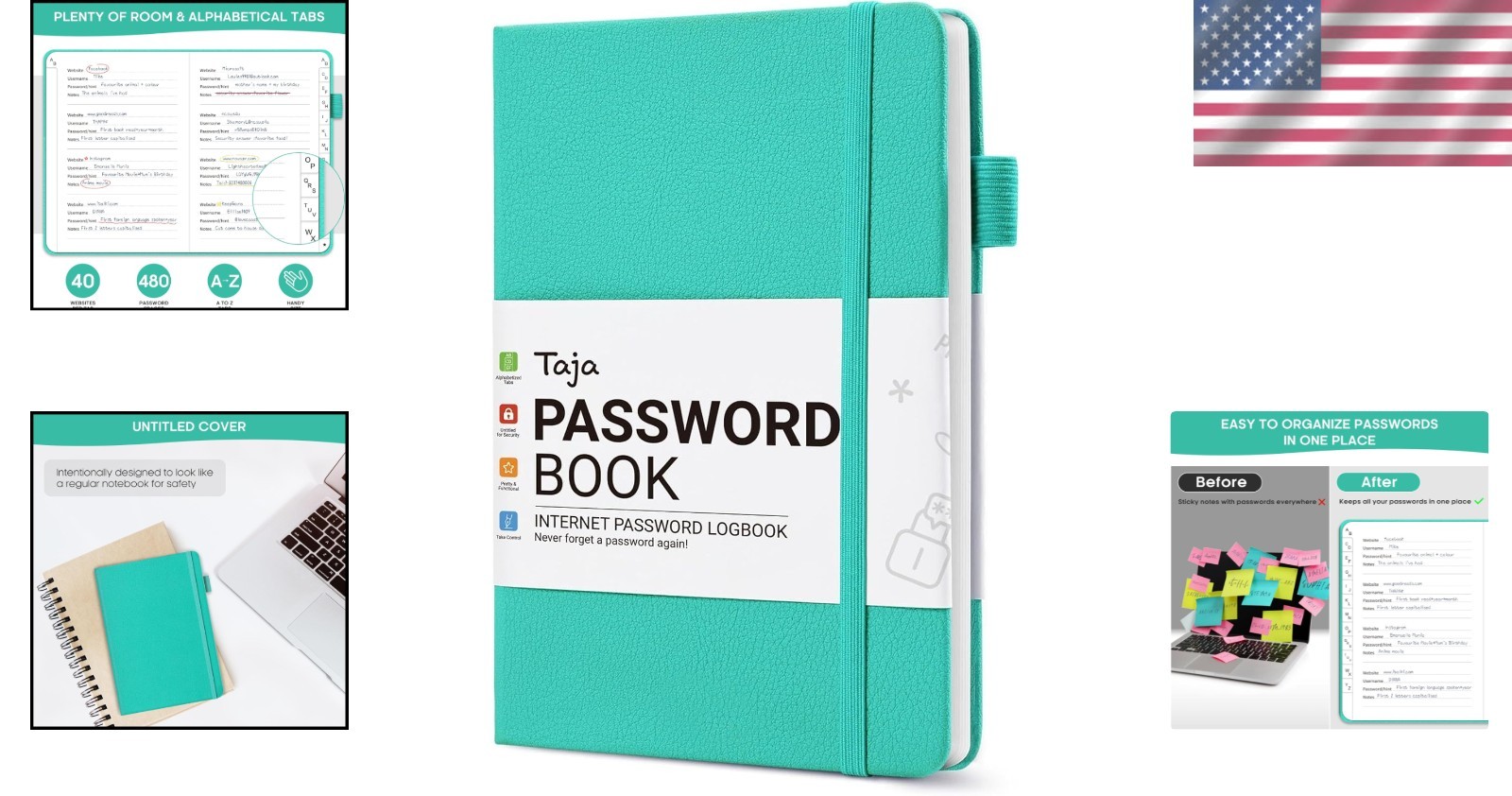 Elegant Password Notebook for Seniors – 136 Pages for Secure Password Management