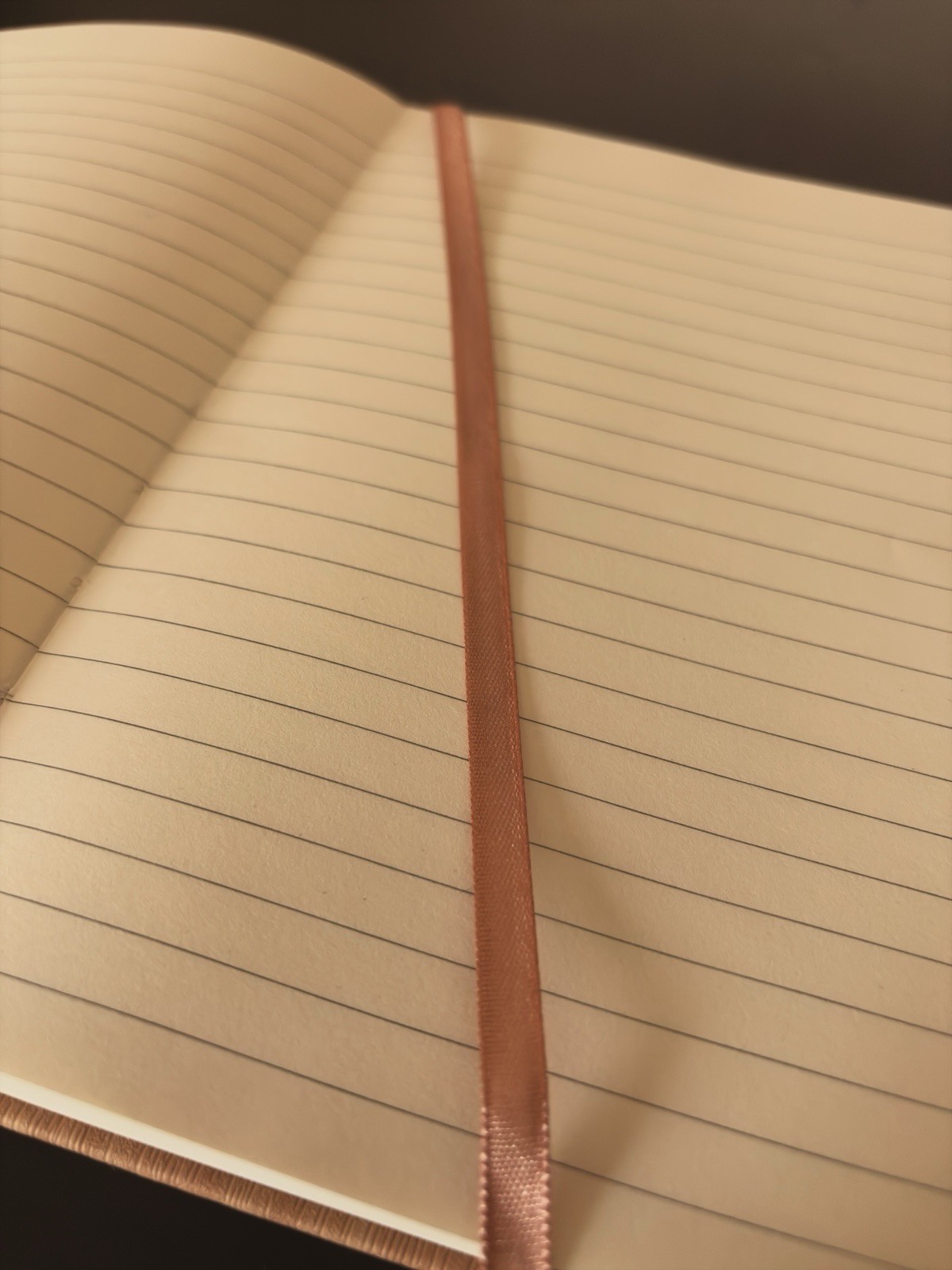 Textured Tan Hardcover Journal Notebook Lined 96 Sheets 5.75×8 Elastic Band