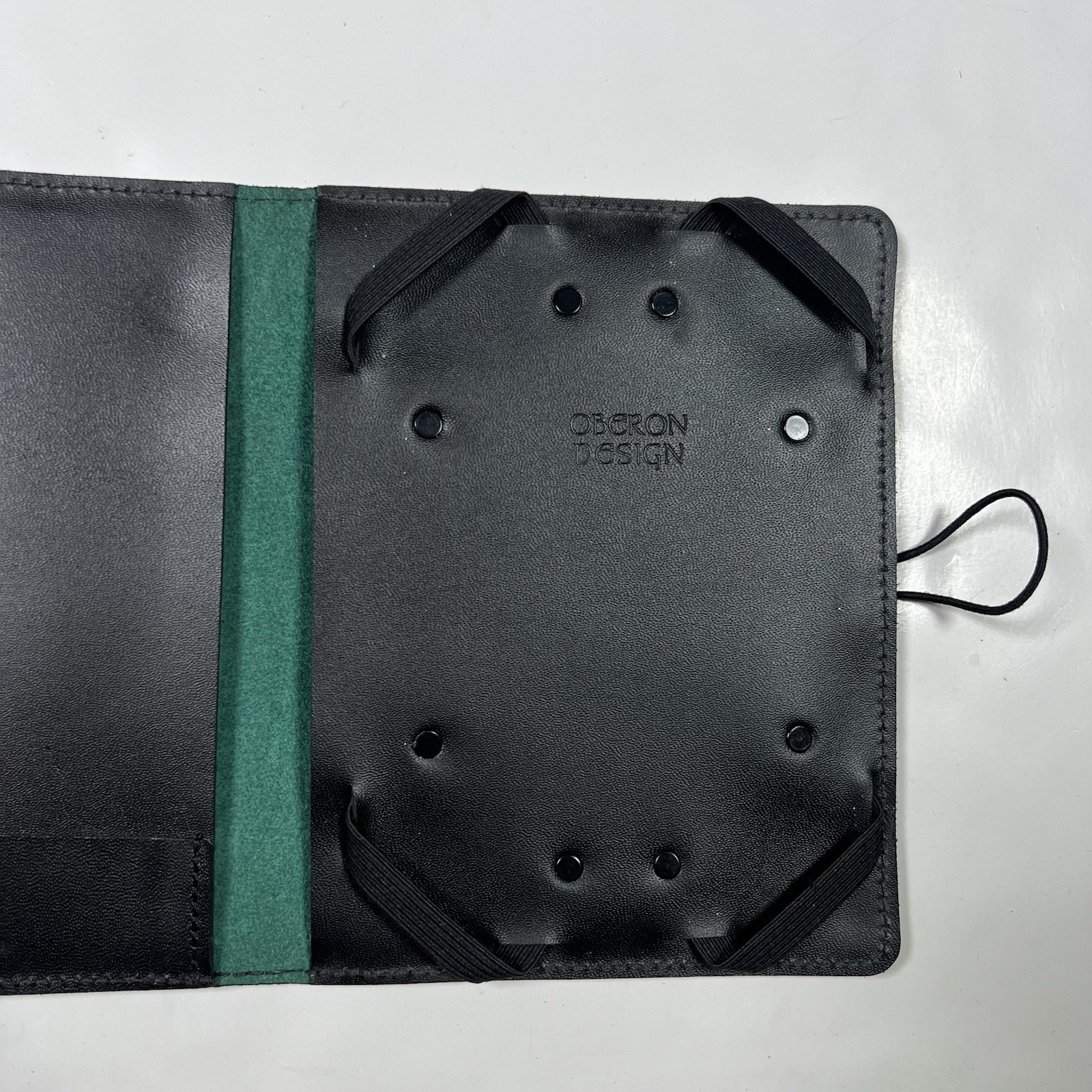 Oberon Design Leather Refillable Journal Notebook Dragonfly Pond Green 5X7