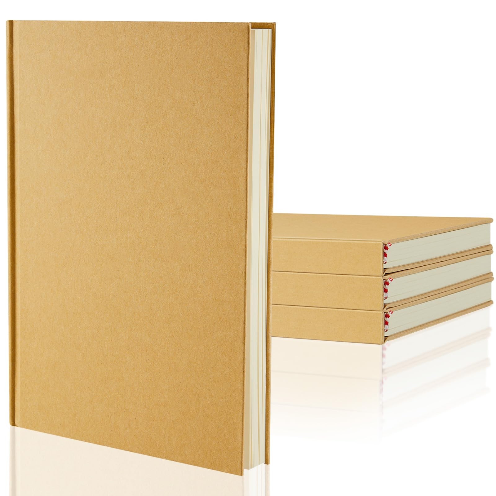 4 Pcs A5 Blank Notebooks Journals Bulk 100 Sheets/200 Pages Unlined Craft Not…