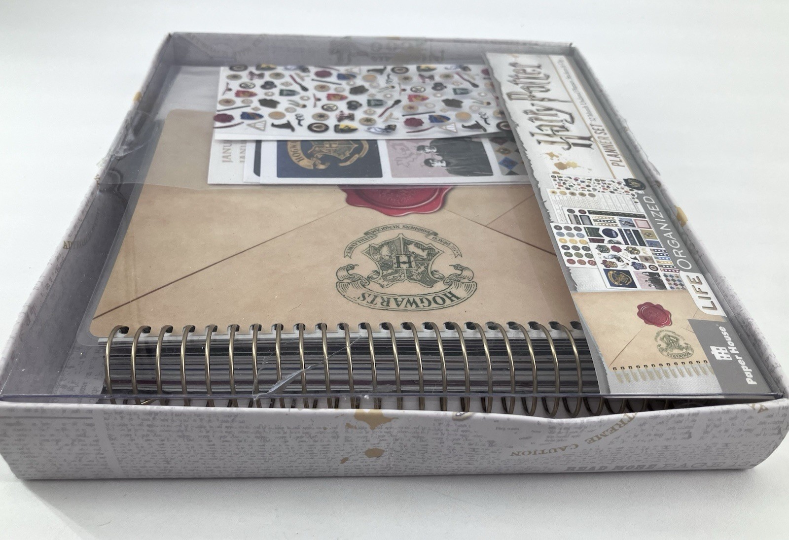 Harry Potter Planner Set 12 Month Undated Planner Stickers & Clips New *Open Box
