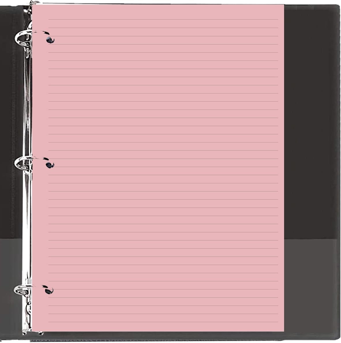 3 Hole Colorful Lined Paper – 100 Sheets/200 Pages Loose Leaf Paper Line Refi…