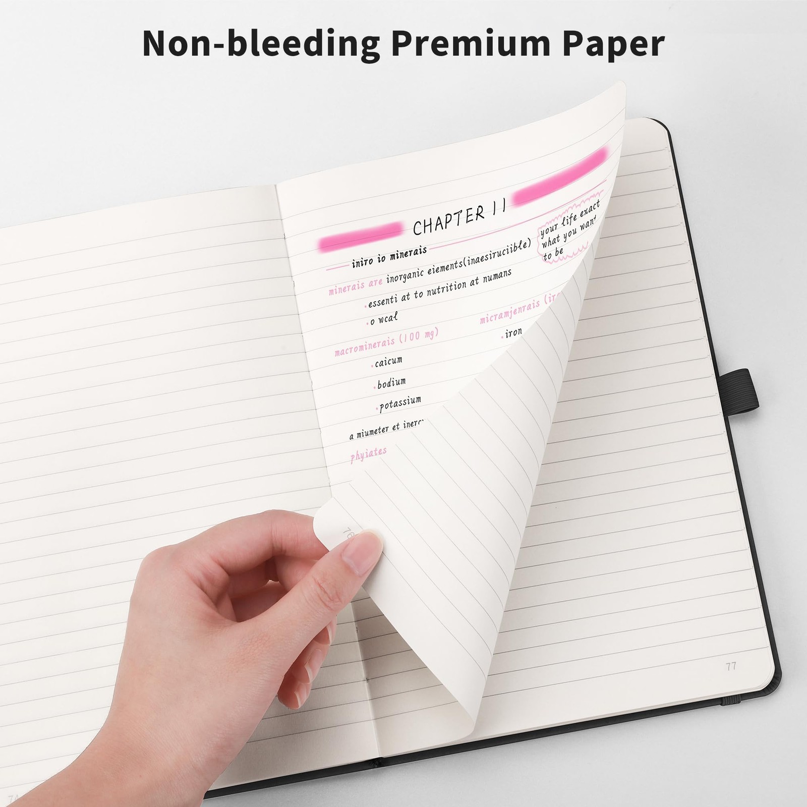 Lined Journal Notebook, 2-Pack, 192 Numbered Pages per Pack, A5 Medium Size (…