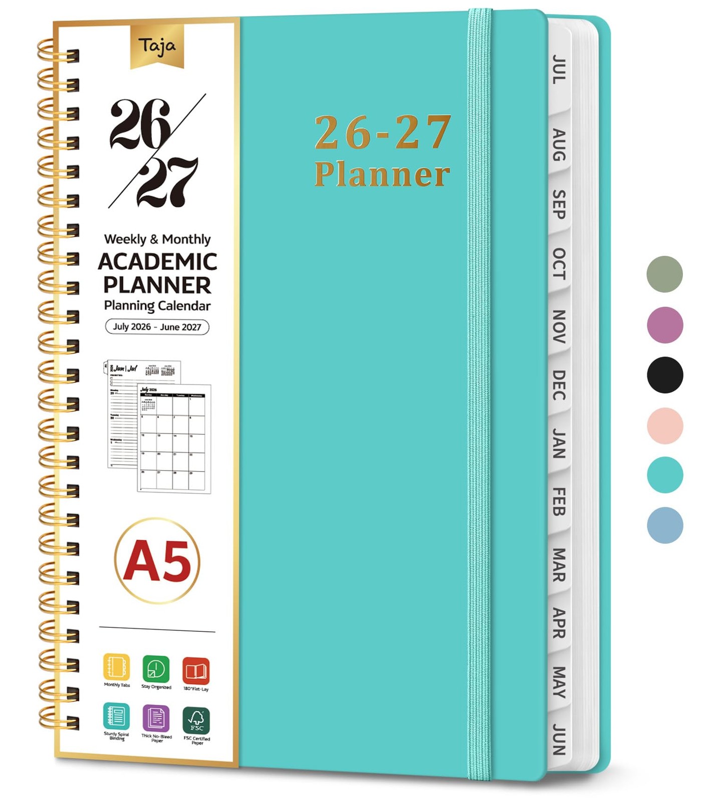 Planner 2026-2027, 6.3″ x 8.5″ Weekly and Monthly Academic Year Planner Calen…