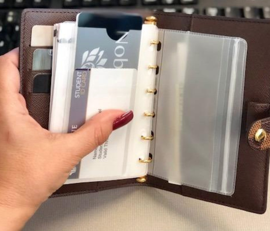 storage cc pouch fits Louis Vuitton PM Small Agenda Organizer +Paper+ Pen Insert