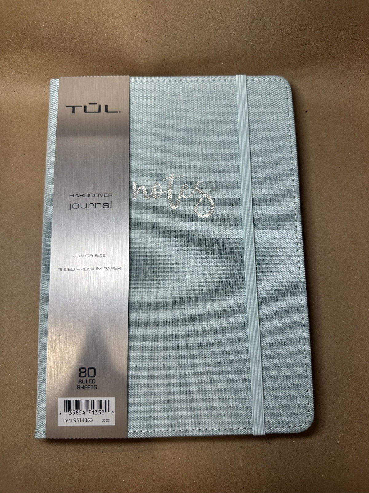 Lot of 3 TUL Hardcover Journal Size Narrow Ruled Premium Paper 80 Sheets, Blue