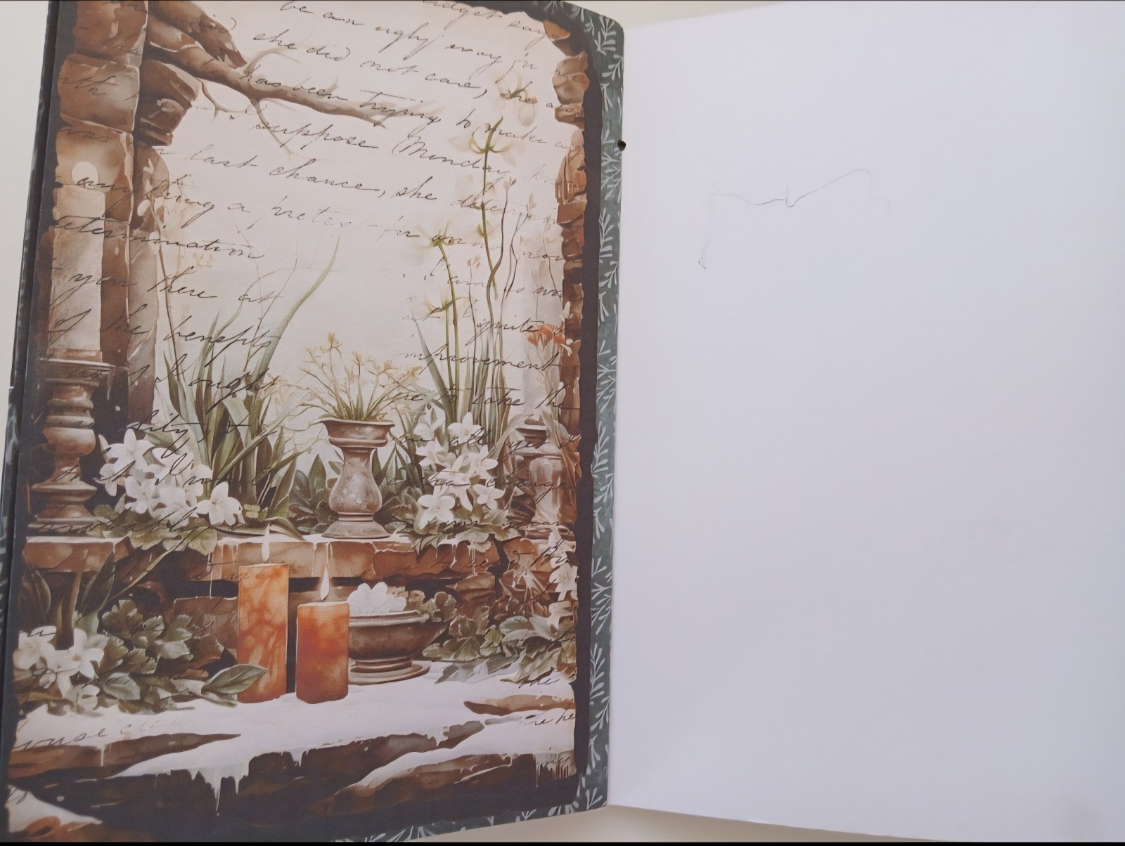 Junk Journal Booklet “IMBOLC” Handmade Gaelic Festival Spring 5.5″x8.5″ 40pg