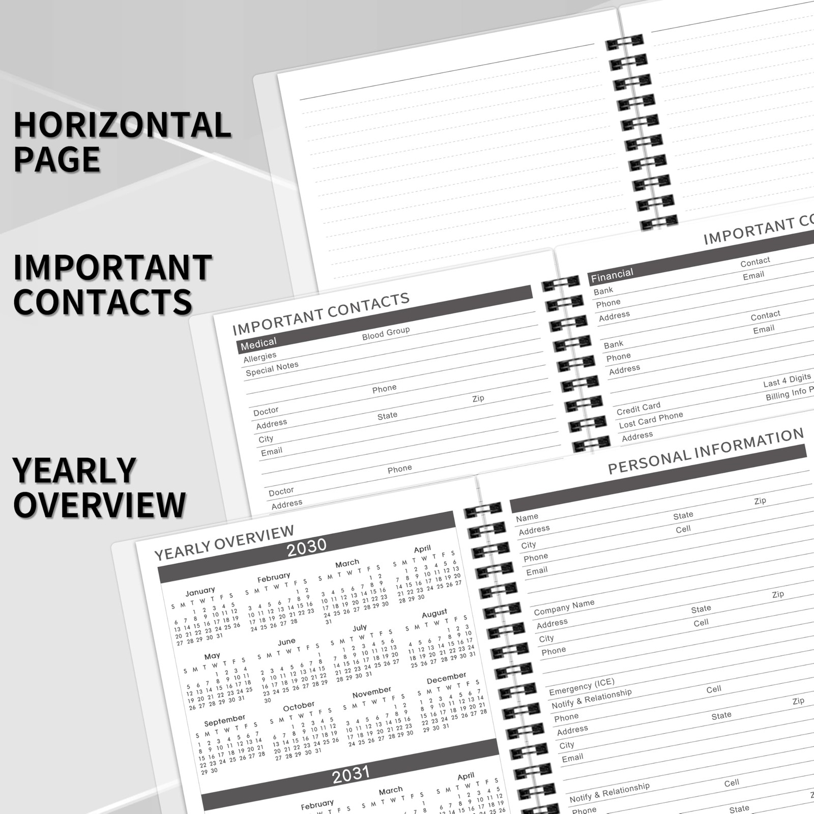 2026-2030 Monthly Planner/Calendar – 5 Year Planner 2026-2030 with Tabs, Jan