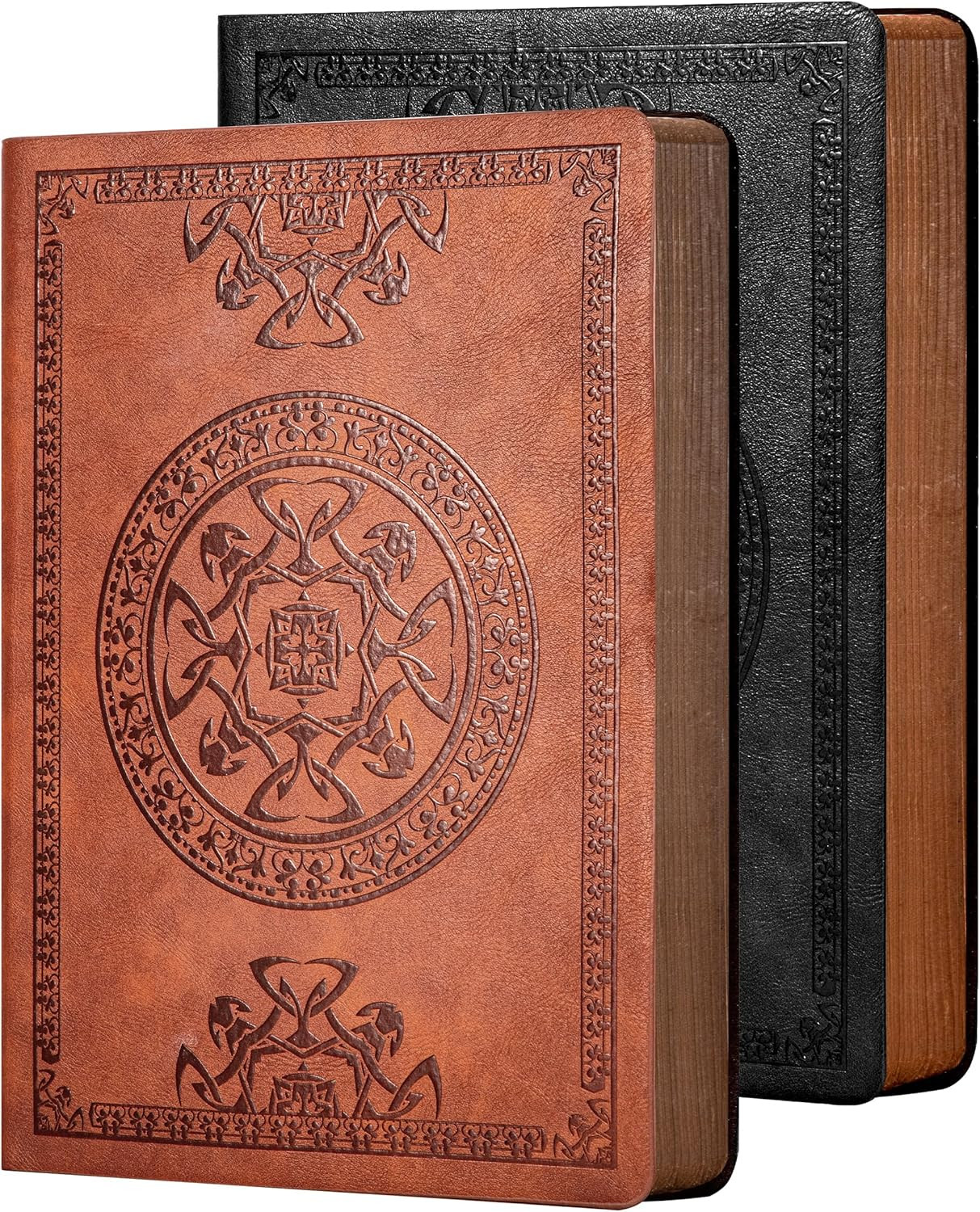 Vintage Leather Lined Journal for Men – Soft Cover, Lay Flat, 5.7″x8.3″