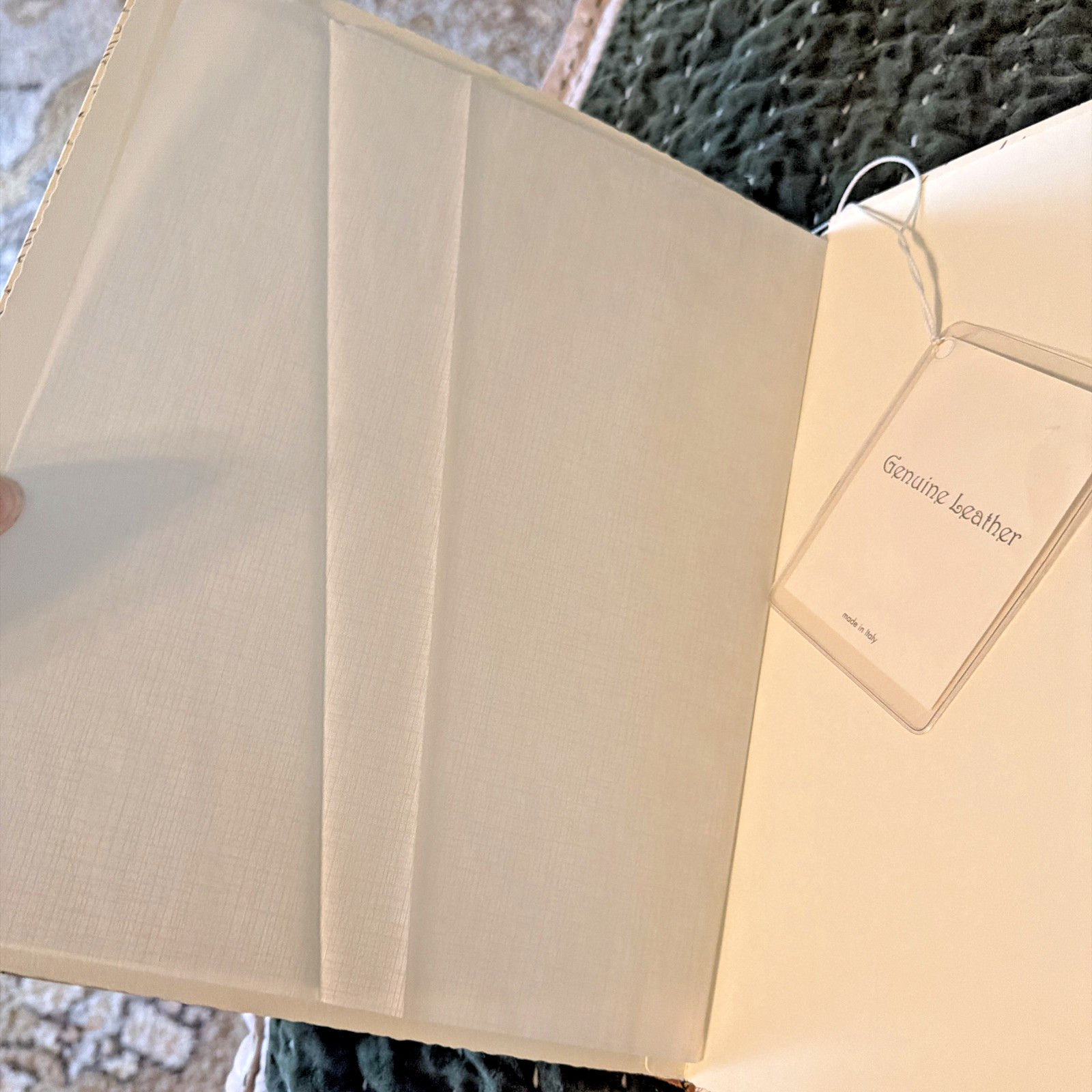 ITALIAN Leather Album Journal Jumbo 9 3/4″ x 12″ New G Bandinelli Italy Heirloom