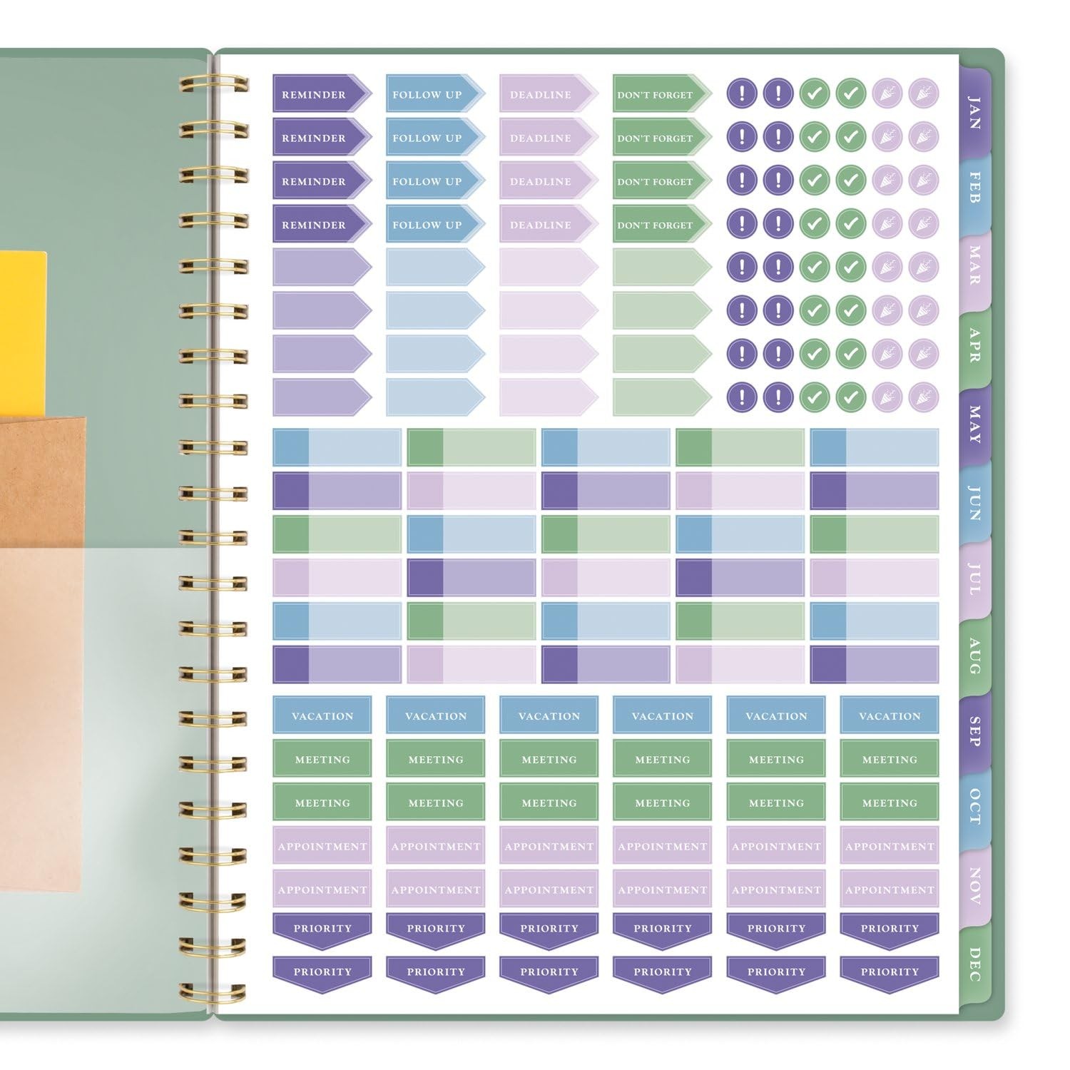2025 Planner, Weekly & Monthly, 8-1/2″ x 11″, Large, Badge, Tile (1722T-905-25)