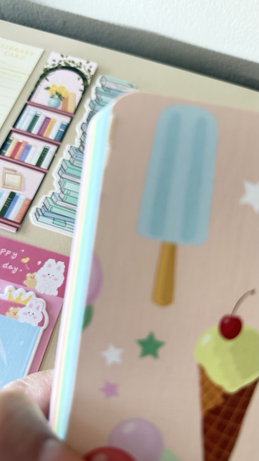 Ice Cream A5 Journal Gift Set 24 Pc Colorful Pages Kawaii Stationery Book Lover