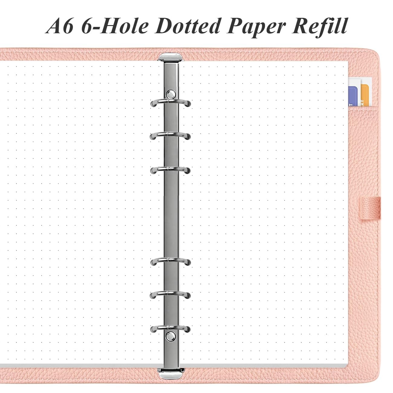 A6 Dotted Paper Refills Grid Dot 6 Holes Punched 100 Sheets 3.75″ x 6.75″