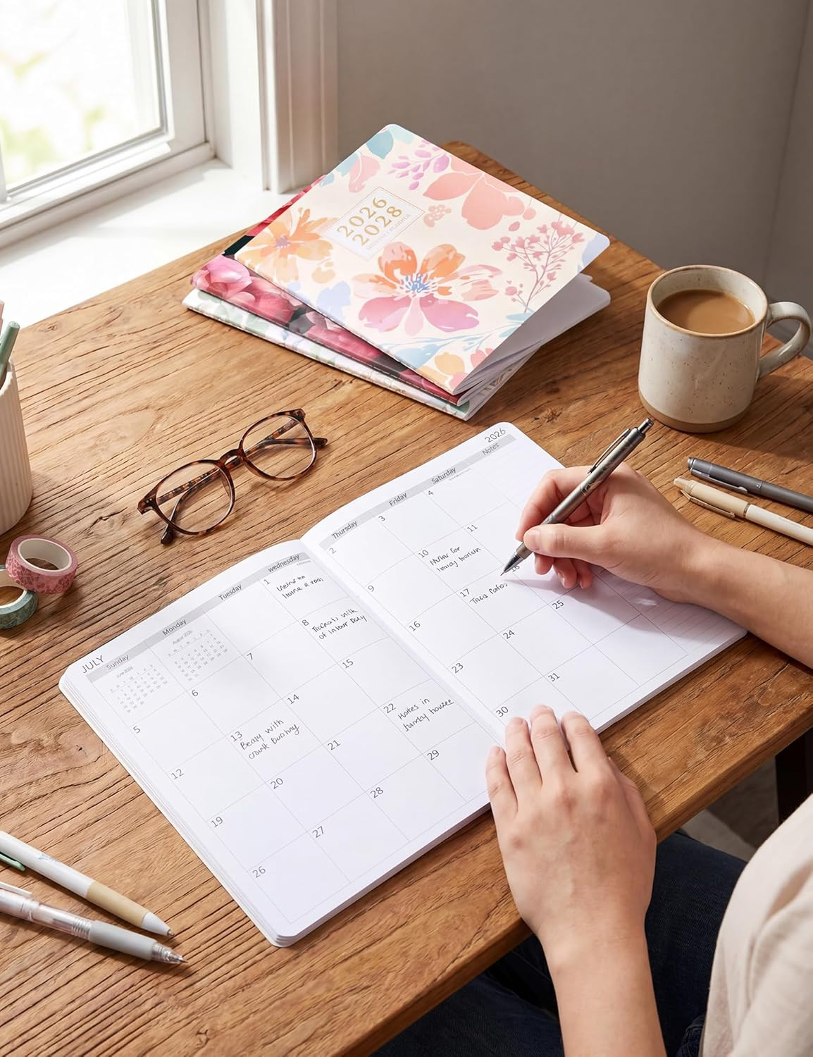 Monthly Planner May 2026 to June 2028-7″ X 10″ Large Calendar Book – Big Size De