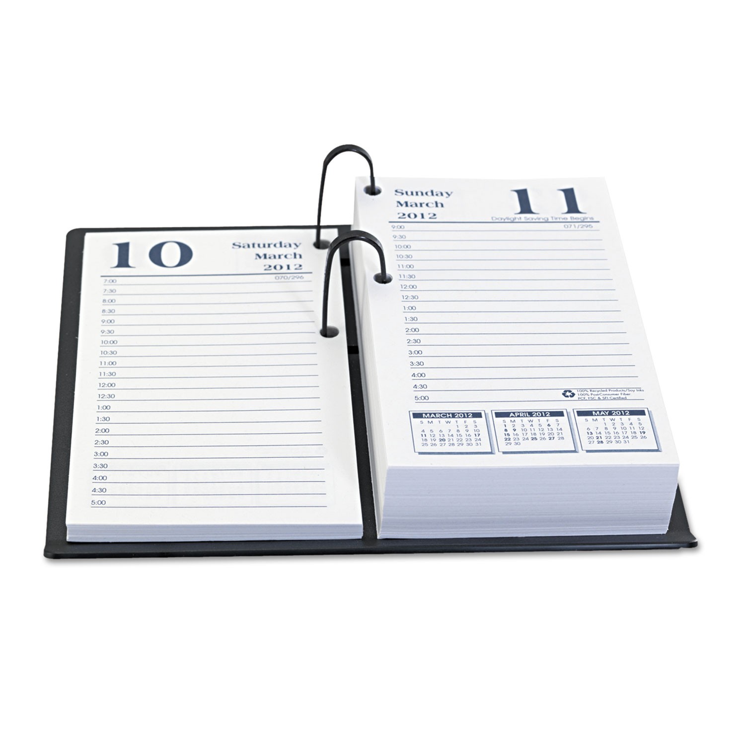 Universal® Recycled Plastic #17 Calendar Holder, 3-1/2 x 6-1/2, Black